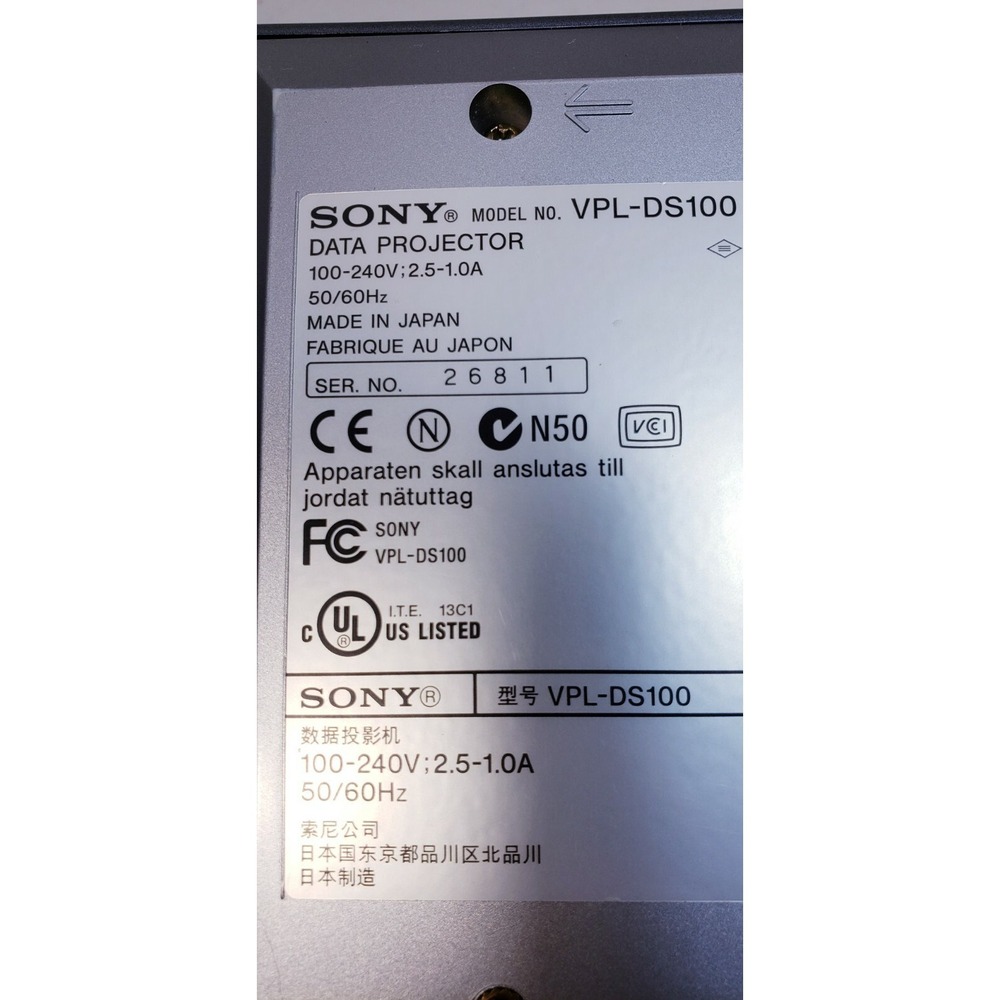 Sony Data Projector PVL-DS100 TESTED - Picture 9 of 12